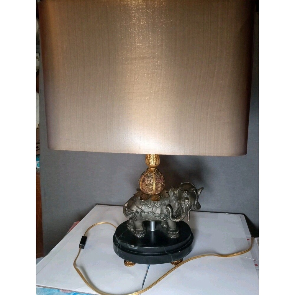 vintage elephant table lamp Working SMC WA12 ENGRAVED underside